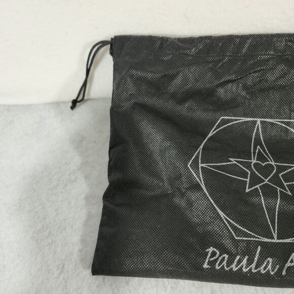 Forever Your Girl by Paula Abdul Silver Studded Clutch Bag Black Patent Zip - Picture 3 of 11